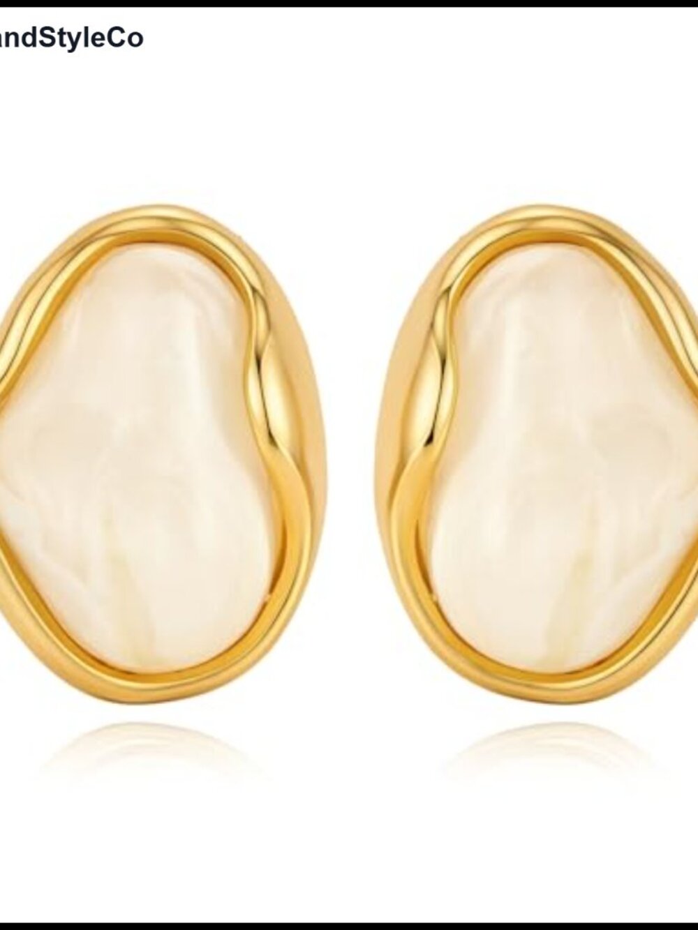 Unique Irregular Baroque Pearl Earrings 14K Gold Plated S925 Sterling Silver